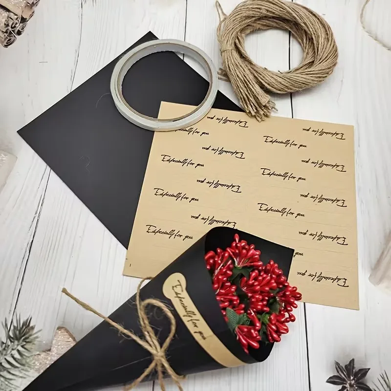 

Gift Wrapping Paper Adhesive Tape Jute Twine Stickers Cardstock For Bouquets DIY Festive Gift Wrapping Supplies Wrapping Paper