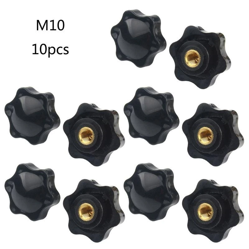 LXAF 10 Pieces Plastic Shaped for Head Knob Replacement Female Thread Clamping Knob Hand Grip Easy to U