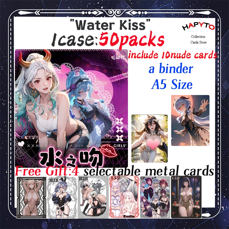 2025 Newest Water Kiss A5 Size Waifu Boards Goddess Story Collection Card Swimsuit Bikini Booster Box Habbies Gift