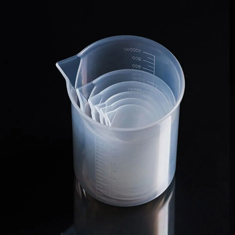 Transparent Plastic Measuring Cups Multi-Purpose Graduated Scale Laboratory Beaker Precise Measurement Liquid Container