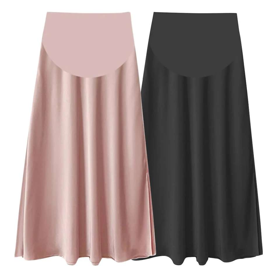 Elegant Maternity Summer Skirt 2024 Women Skirt with Flared Casual Style Slimming Design Ideal for Expectant Fashion Mothers