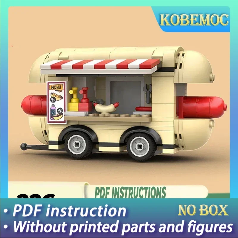 

Moc Building Bricks Модель городского автомобиля Хот-дог Грузовик фаст-фуд Технология Модульные блоки Подарки Рождественские игрушки Наборы «сделай сам» Сборка