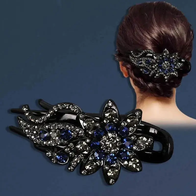 Copricapo da donna con fermaglio per capelli floreale con strass casual alla moda, fermaglio per capelli stile coreano femminile, forcine per madri, nuovi accessori per capelli