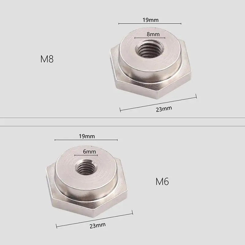 Hexagonal Slider M6 M8 Type 30 Universal T-tracks Sliders Woodworking Aluminium T-slot Pressboard Desktop Workbench Accessories