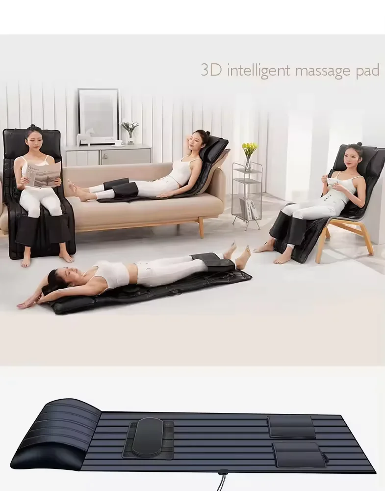 

2025/S115 Electric Kneading Vibrating Back Massage Mattress With Neck Kneading Shiatsu Full Body Massager Cushion