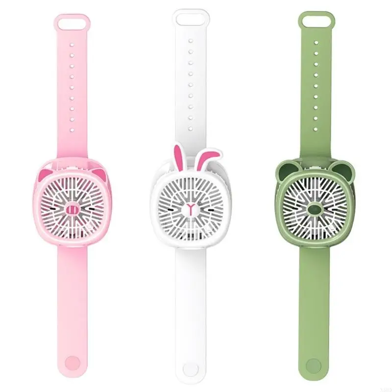 Cartoon Watch Fan Fan Summerable Fan Fan 5V Mini Cooler Поклонники Портативный тихий поклонник запястья