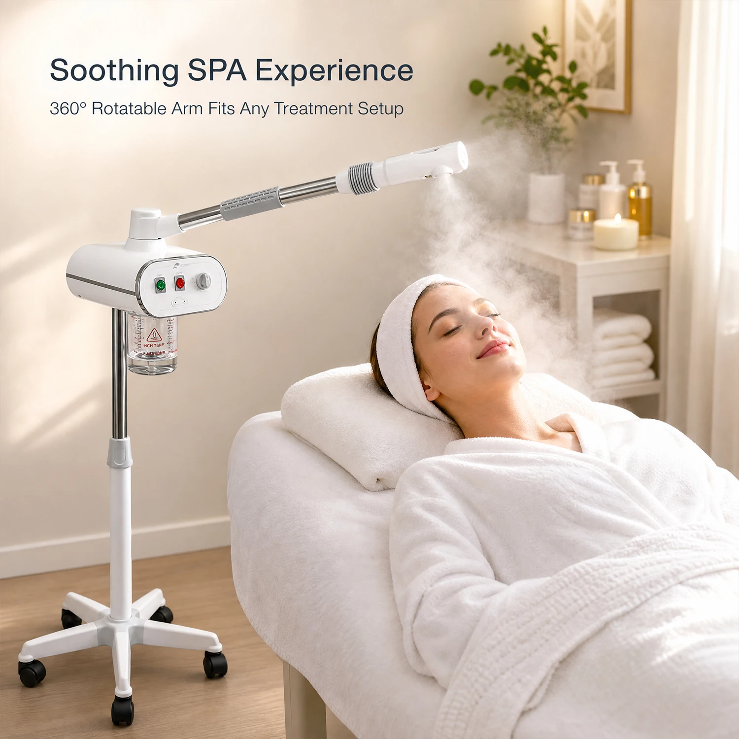 Face Steamer - Vaporizador Facial de Névoa Quente Nano