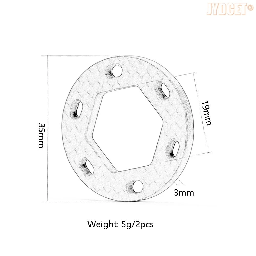 87055 Carbon Fiber DUAL Fiberglass Brake Disk 19x35x3mm for RC Car HPI 1/8 RTR Savage X XL 2.4GHz 4.6 5.9