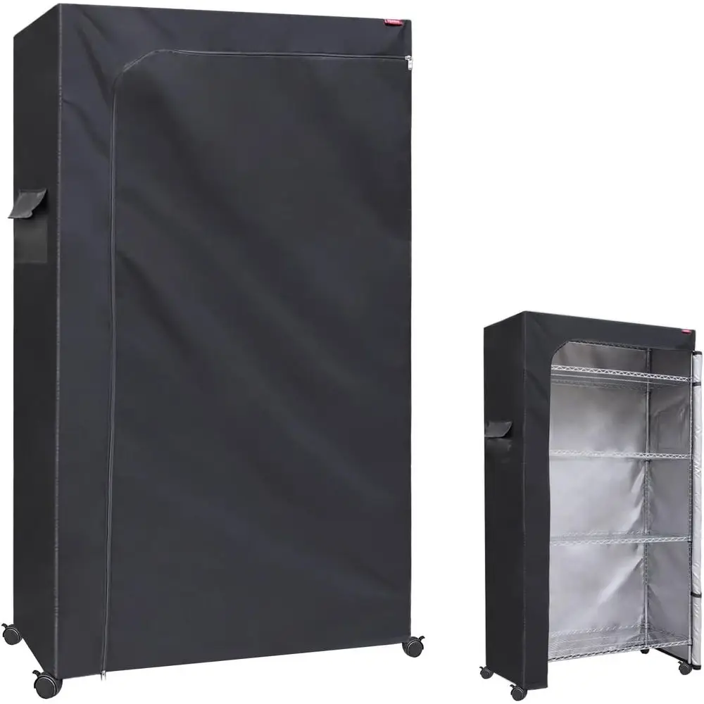 

Прочный пылезащитный чехол для полок, 36x18x72, с двусторонней молнией, черный