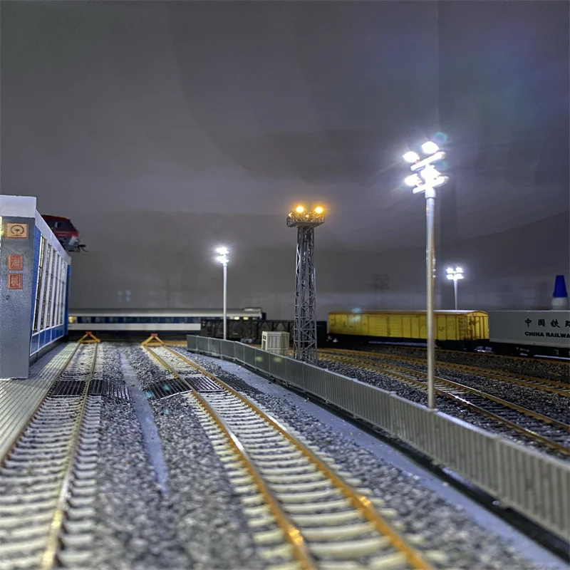 12V  Ho Scale  Street Tower Lights Layout Lamppost Train Garden Playground Stadium Overhead Lights