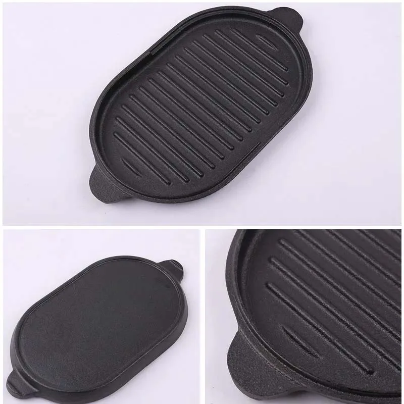 Picture 7: 23*16*6cm Cast Iron Pan, Non-stick Soup Pot, Multifunction Stew Pot, Bread Mould