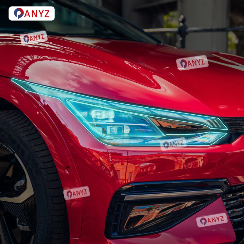 

Для Kia EV6 gt 2021-2023 автомобильные внешние фары, защита от царапин, ТПУ, PPF, защитная пленка, ремонтная пленка против царапин, аксессуары Reflt