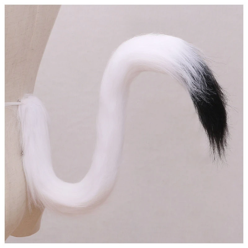 Anime Fur Tail Simulation Tail Cat Lolita Beast Ear Beast Cosplay Handmade Long Hair Cat Tail Halloween Party Accessories