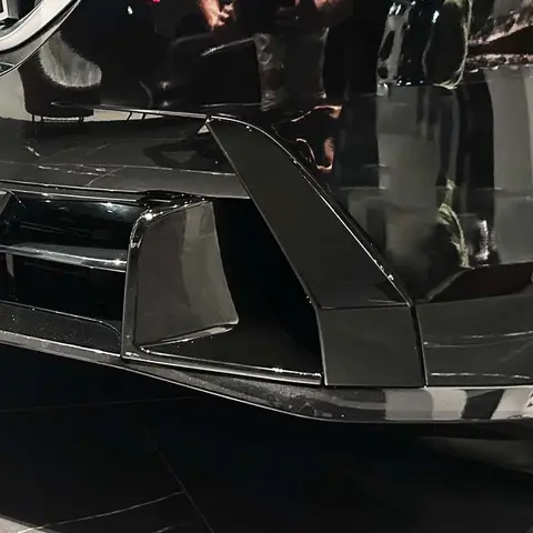 2023+ BMW X7 프론트 로워 바 에어 인테이크 장식 프레임, 프론트 범퍼 장식 ABS 피아노 블랙 4개 (디럭스 버전)