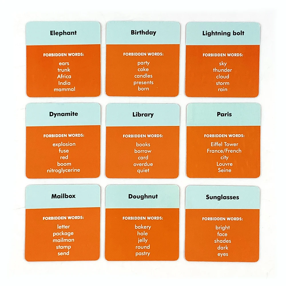 بطاقات ألعاب صغيرة الحجم "اسم تلك الكلمة! "51 قطعة من لعبة الورق لعبة بطاقات تجميع الأسرة لعبة التخييم على شكل زهرة قلب حقيقية