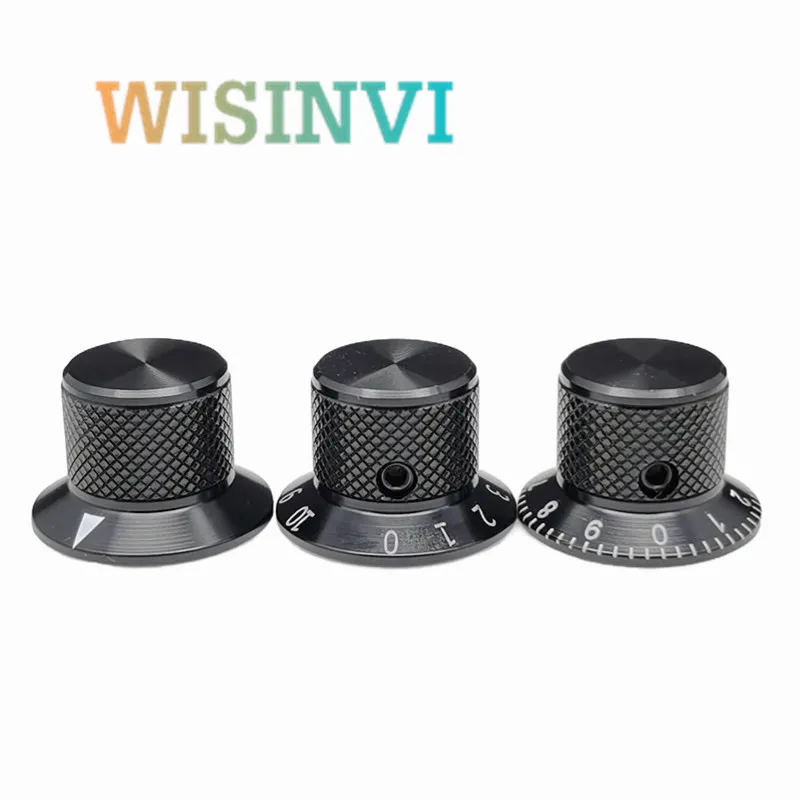 1PCS Aluminum Solid Core Potentiometer Knob Cap Electric Guitar Volume and Tone Adjustment Knob Circular Hole 6MM Screw Fixation