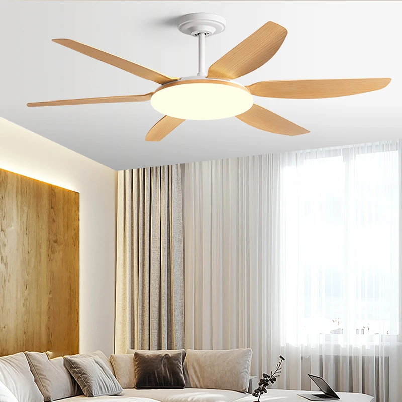 Ventilatore da soggiorno da 63 pollici Llights 2023 nuovo stile ristorante ventilatore da soffitto luce interna DC forti venti con lampadario a