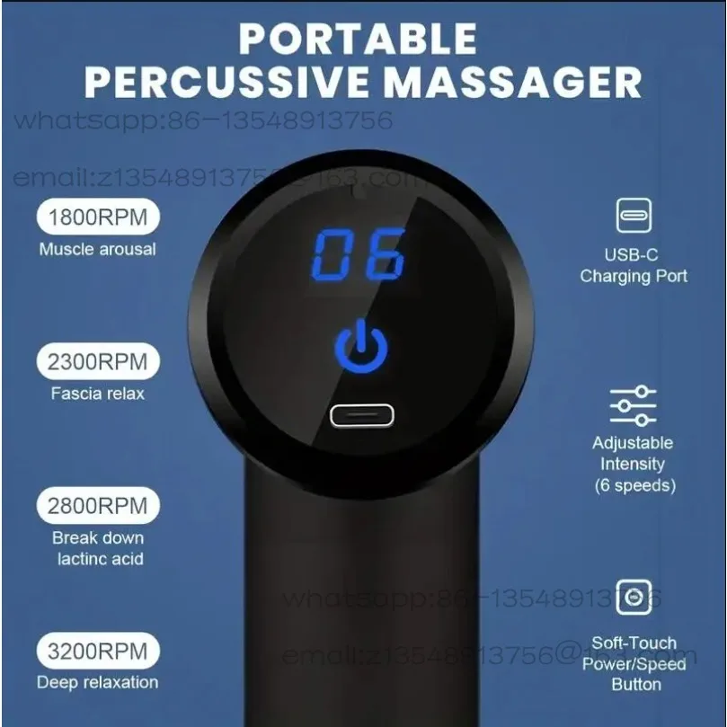 New Mini Fitness Men's and Women's Professional Grade Silent Multifunctional Massager Modified Head Spot