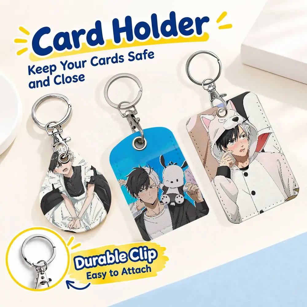 FOR WIND BREAKER Haruka Sakura Card Holder Men And Womenn Universal Antirust Keychain Learther Access Drop Key Tag Ring