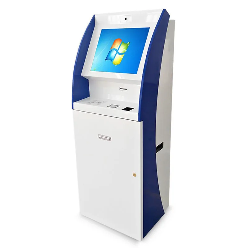 NFC-kaartlezer ATM-machine Automatische geldterminalkiosk 21,5 inch zelfbedieningsbetalingskiosk met