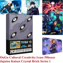 New Jujutsu Kaisen Crystal Brick Card OuGu Series Anime Satoru Gojo Character Itadori Yuji Game Card giocattoli e hobby per bambini regalo