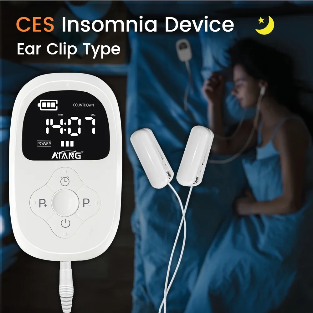 

CES Clip Ear Sleep Aid Device Cranial Electrotherapy Stimulation Relieve Insomnia Sleepless Anxiety and Head Pain Fast Sleep