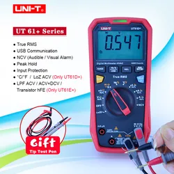 UNI-T UT61E+ UT61B+ UT61D+ Digital Multimeter True RMS Auto Range 6000-22000 Counts DC AC 1000V Test With EVA box+battery tester