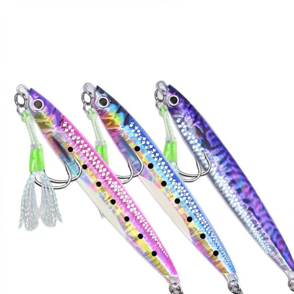 Metal Jig Fishing Lure Saltwater Artificial Bait Slow Pitch Fast Retrieval Sinking Wobbler For Mackerel Sea Bass Jigging Tackle