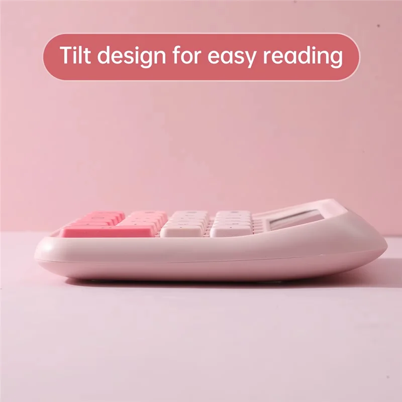 Calculator 12 Digit Large And LCD Display Big Button Calculators Solar Power And Battery Operated Suitable For Office