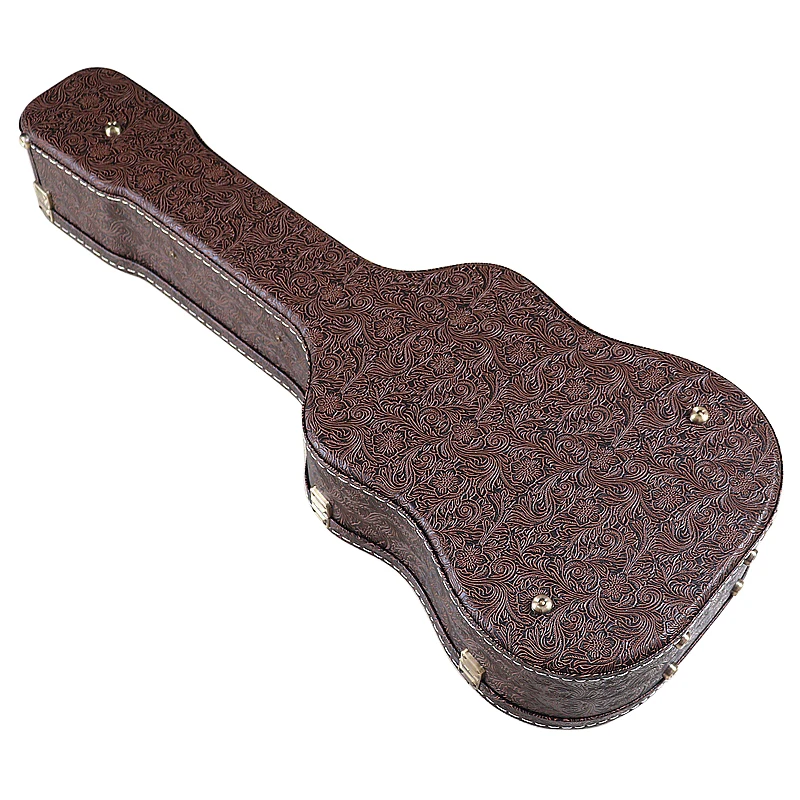 34 Inch Electric Guitar Hardcase Wood Case Cover PVC Box Leather Material with Foam Lining