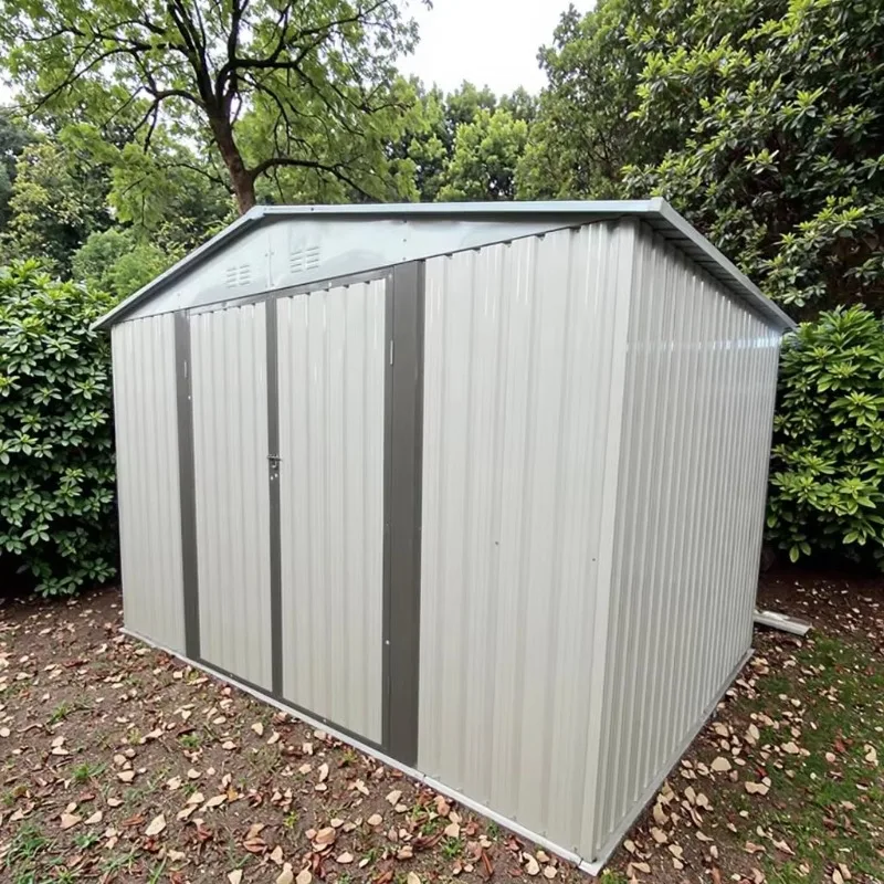 8FT*6FT Durable and Portable Outdoor Metal Steel Garden Shed Storage Waterpro Multifunctional Easily Assembled