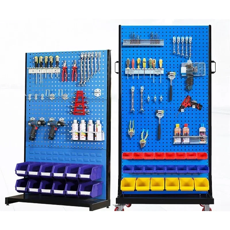 

Multifunctional hardware tools shelf workshop screw storage hole plate