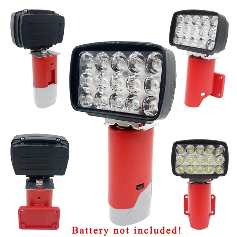 

ABPR-15 Beads LED Flashlight Spotlight For M12 12V Li- Battery 48-11-2420 Outdoor Camping Lamps