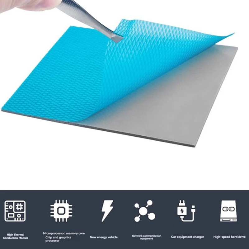 

21W/ Graphics Card Cooling Thermal Pad CPU GPU Motherboard Heat Dissipation Silicone Grease Sheet Multi-Size Cropped-A75P