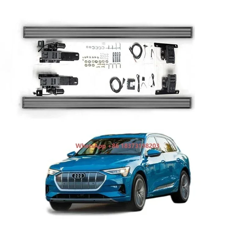 Original LED Light Car Power Electric Running Board  Retractable Iron Modification Foot Pedal Side Position for Q6 22