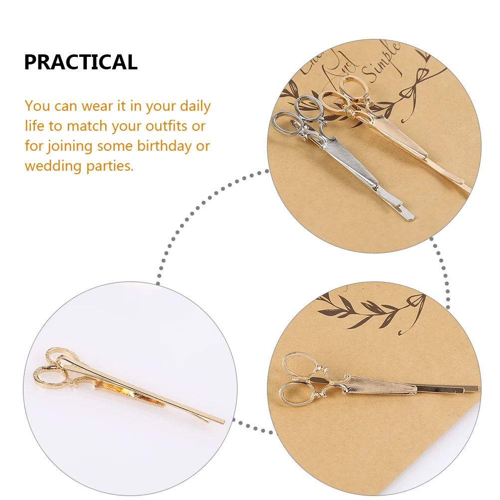 

7pcs Hairpin Jewelry Stylish Clips Accessories Women Scissor Snap Cute Barrettes Retro One Word Clamp Korean Top Clip Hair