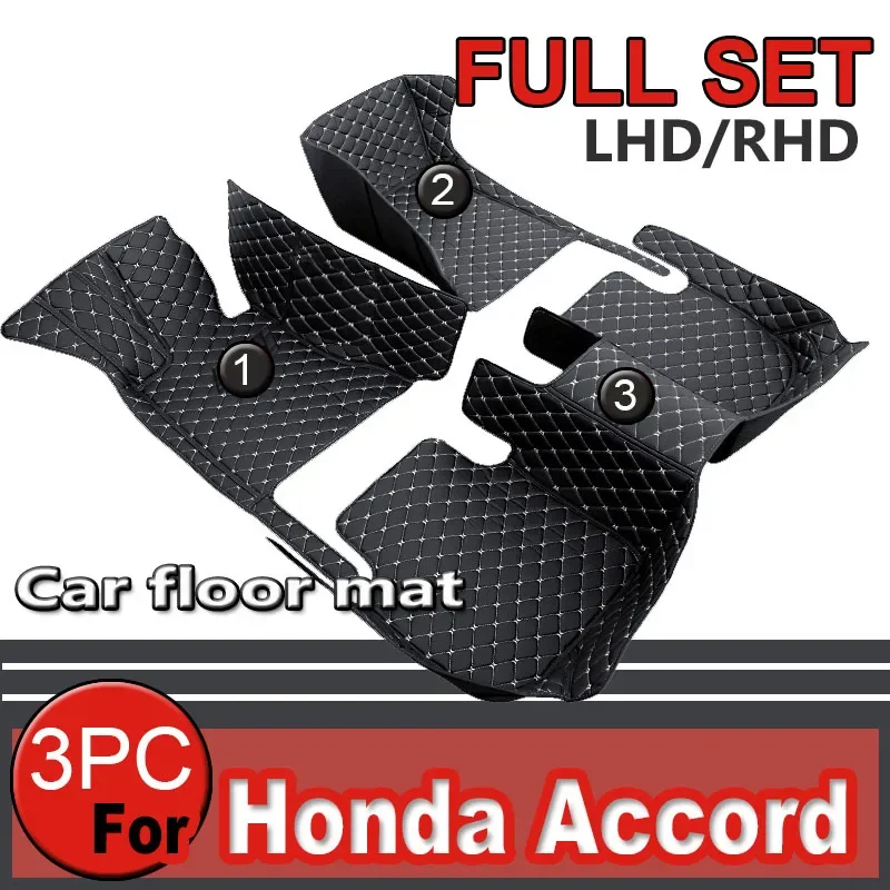 

Car Floor Mats For Honda Accord 7 7th 2003~2007 Auto Rug Luxury Leather Mat Waterproof Carpet Set Interior Parts Car Accessories