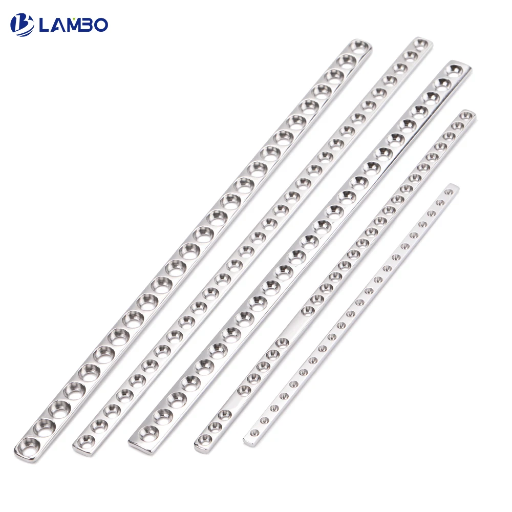 S.S., 1pc, 1.5/2.0/2.4mm Straight Cuttable Plate for Veterinary, Orthopedic Implants, Pet Hand Tools, Surgical Instruments