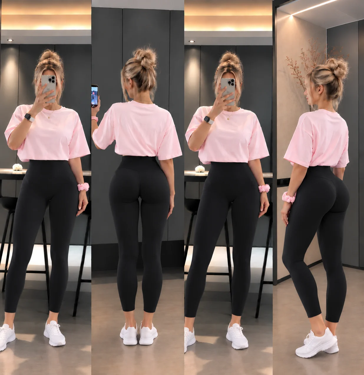 DFXEN Logo Women High Waisted Seamless Yoga Leggings Tummy Control Scrunch Butt Gym Fitness Workout Running Sports Pants image 3
