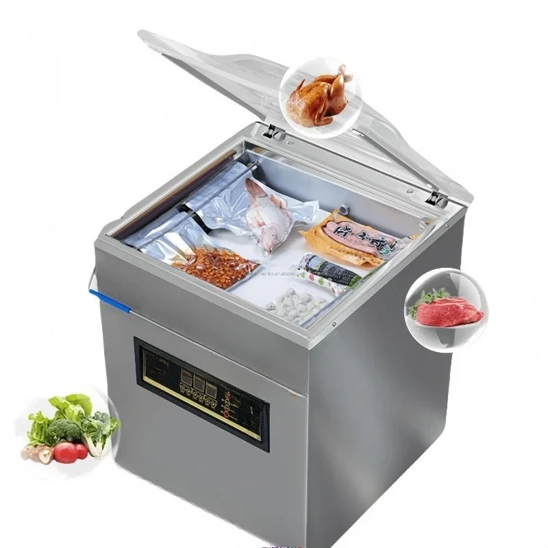Industrial Double Chamber Vacuum Sealing Machine Commercial Food Meat Vacuum Packaging Sealing Machine