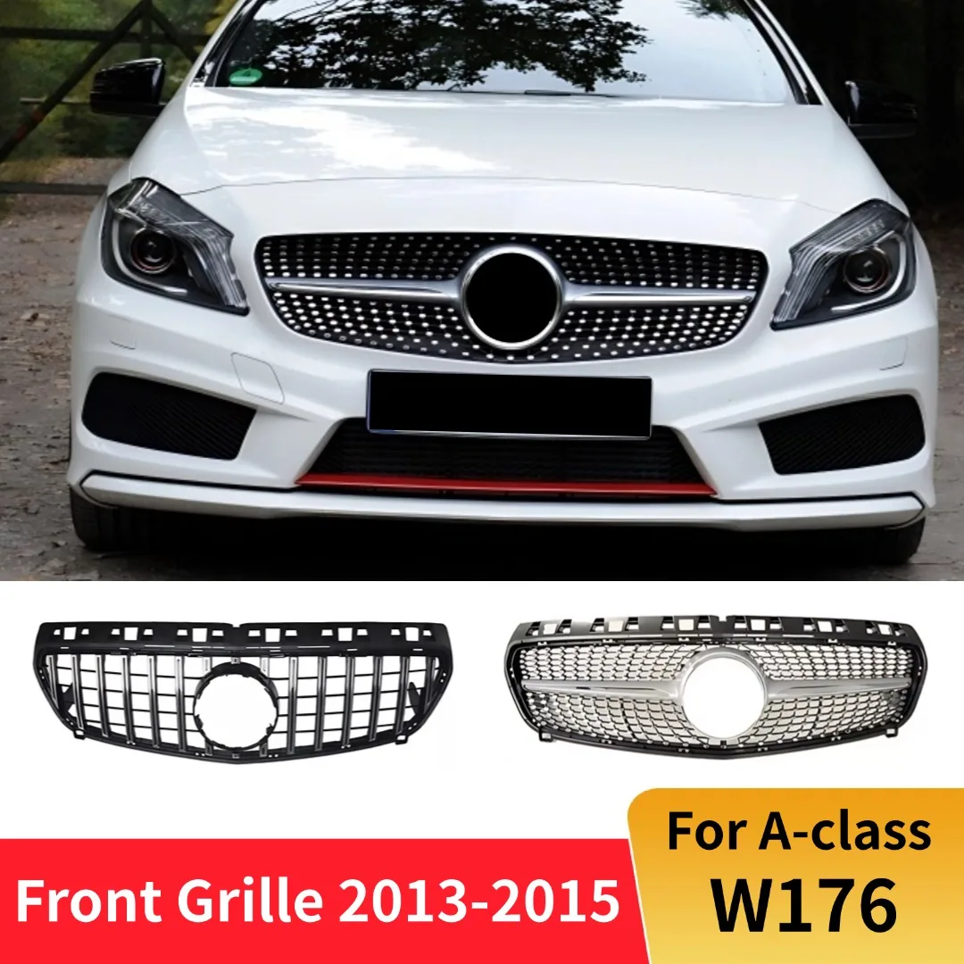 

Front Bumper Grille Mask Grill Grid Tuning Accessories For Mercedes Benz A Class W176 2013-2015 A180 A200 A260 GT Stars Style