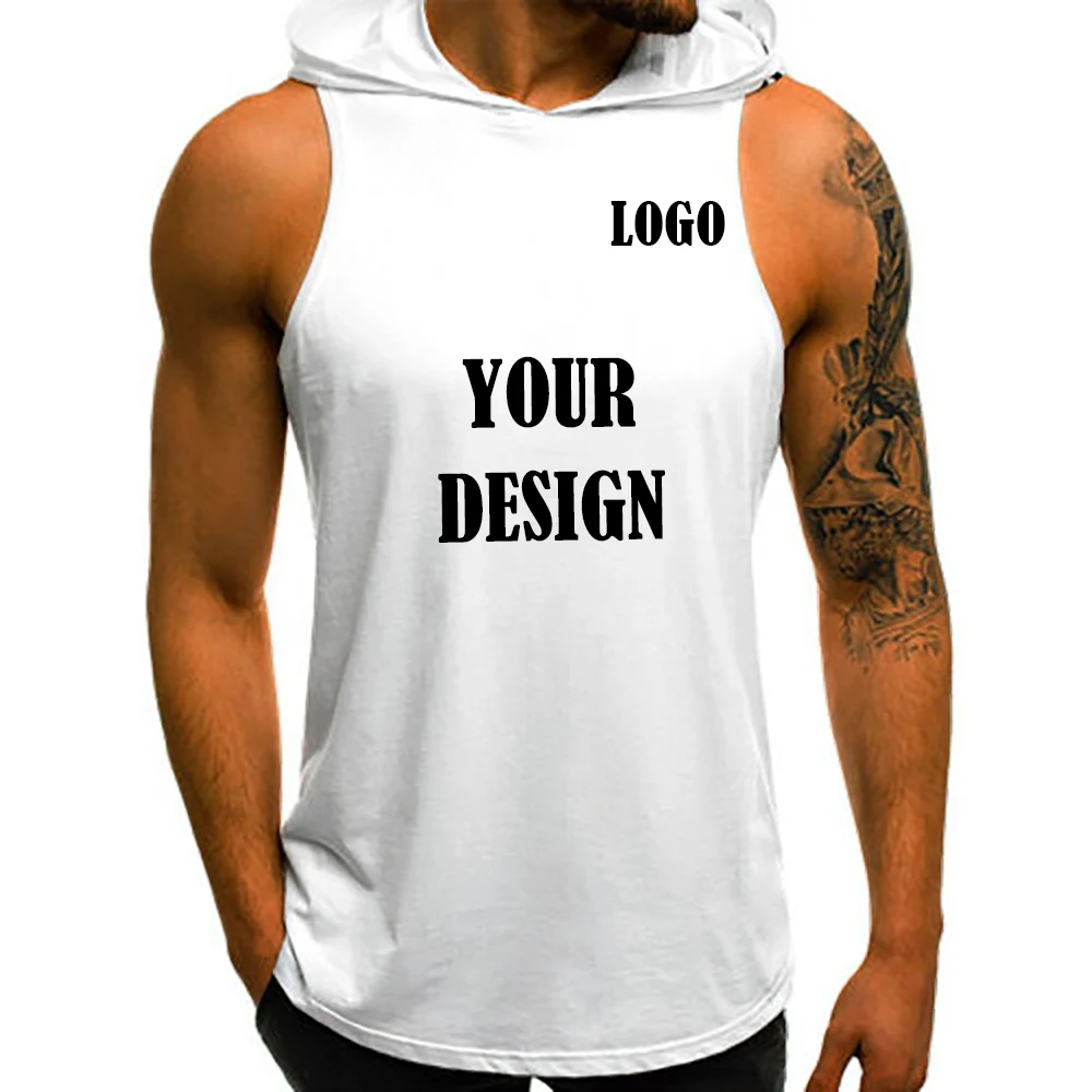 2023 New Custom Tank Top Hoodie Make Your Own Design Logo Men's Print Original Design High Quality Gift Vest Oversized S-3XL