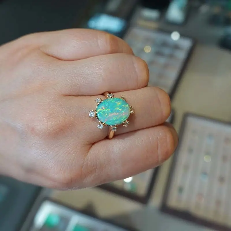 New In Exquisite Original Colorful Opal Rings for Women  Fashion Advanced Sense Wedding Engagement Silver Fine Jewelry