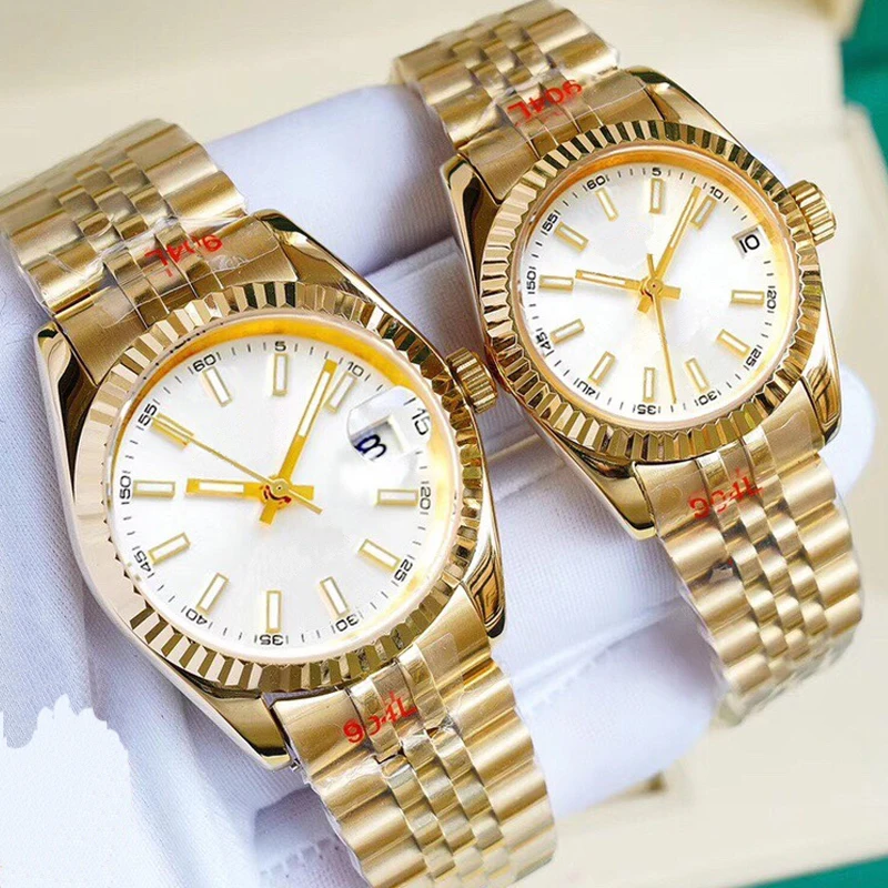 2025 новые роскошные модные часы для пар, механические часы, циферблат 28 мм/36 мм, браслет из нержавеющей стали, созданный вдохновении