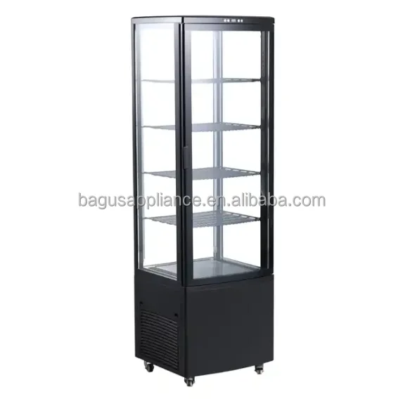 Best Price 235L Commercial Stainless Steel Refrigerator Upright Beverage Cooler With LED Light And Glass Door