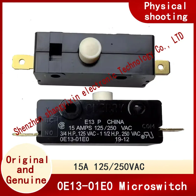 

Original 0E13-01E0 microswitch E13 2 pin normally break press power 15A 125/250VAC