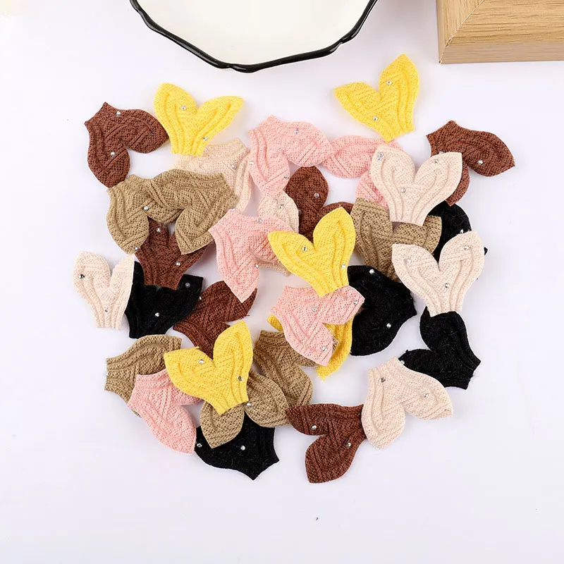 60 Stück DIY bestickte Fischschwanz-Stoffaccessoires, Größe 35x30mm, für Puppenkleidung, Haarnadel-Dekoration, Schwanzmaterialien – Detail 5