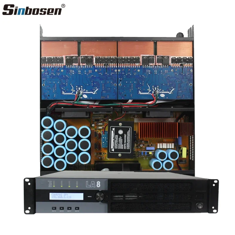 LA8 sinbosen class td dsp processor 1500w power amplifier for stage performance