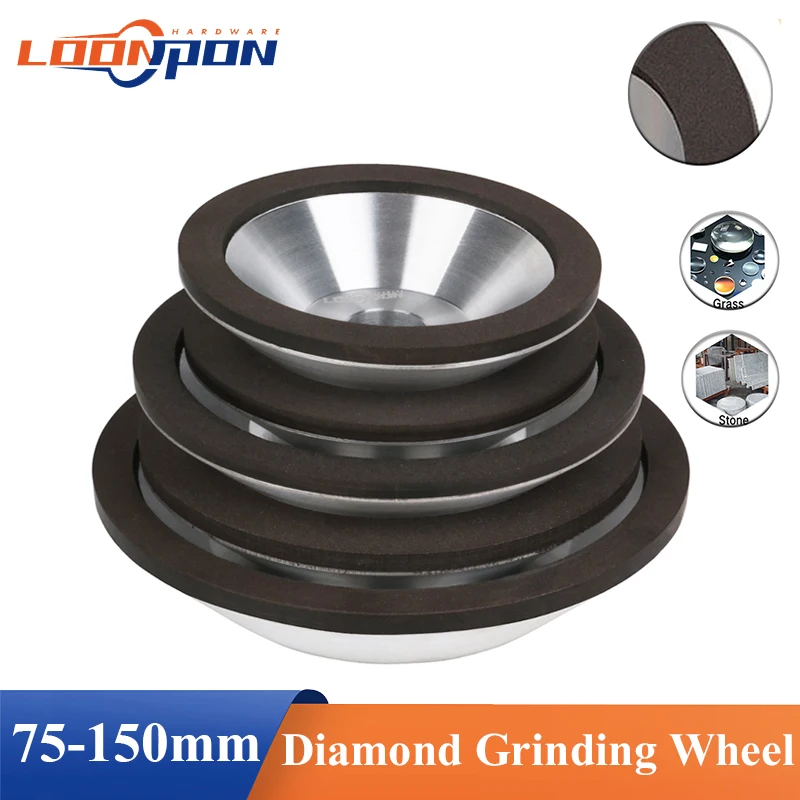 100/125/150mm Diamond Grinding Wheel Cup Grinding Wheel Grinding Circle for Milling Cutter Tool Carbide Metal Tungsten Steel