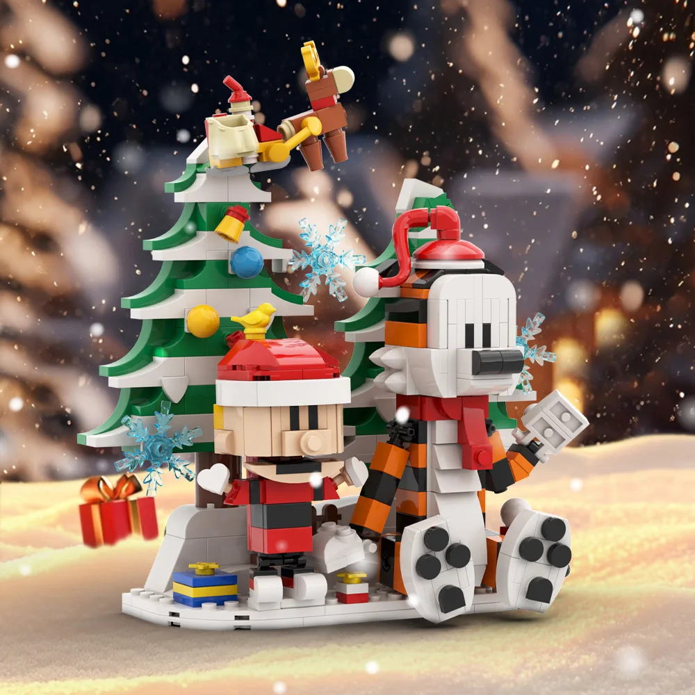 

MOC Cartoom Tiger Animal Building Block Set DIY Design Christmas Decor Anime Tiger Toy Adult Gift
